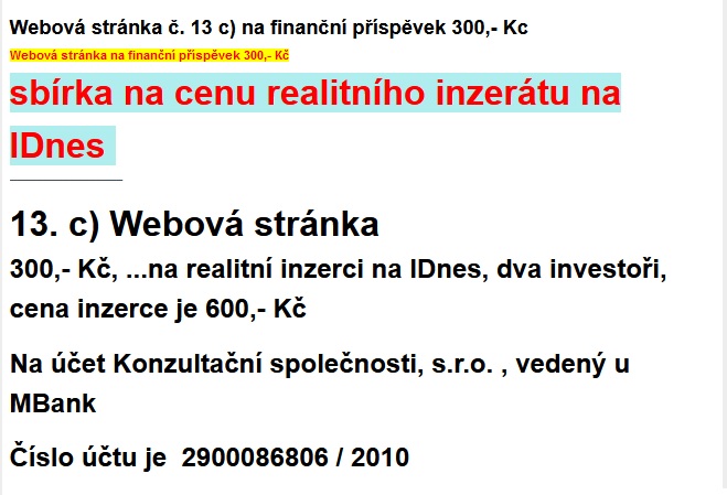 29. 13 C WEB STRNKA NA FINANN PSPVEK  300,- K NA CENU REALITNHO INZERTU